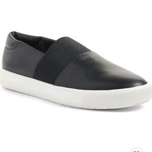 Vince Corbin Black Slip On Leather Sneakers Size 8M